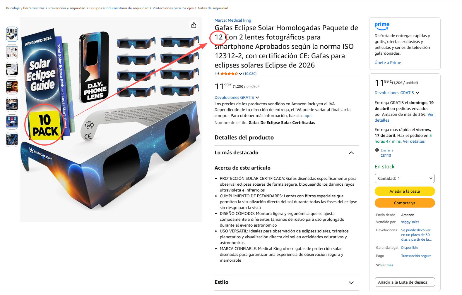 Listado de Amazon Medical King
